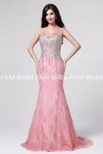 2016 sexy design für damen rosa scoop neck cap short sleeve bodenlangen kristall perle spitze tulle mermaid abendkleid kleid