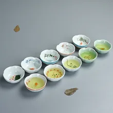 Чашки для чая керамическая, фарфоровая Ручная окрашенные чашки с тиснением Карп кунг-фу чайные образцы заводской выход