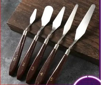 

5pcs chocolate scraper Cream scraper Cake silk flower tools Palette knife baking set