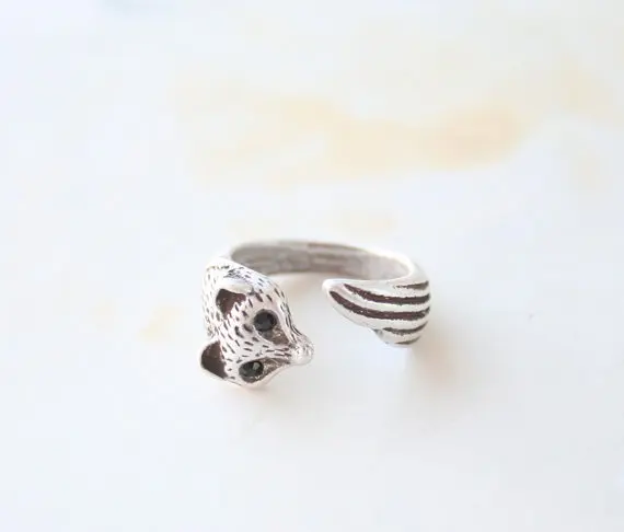 Min 1PC Fox Ring Antique Fox Jewelry Rings Comfortable Lucky Animal Ring For Men Women Gift