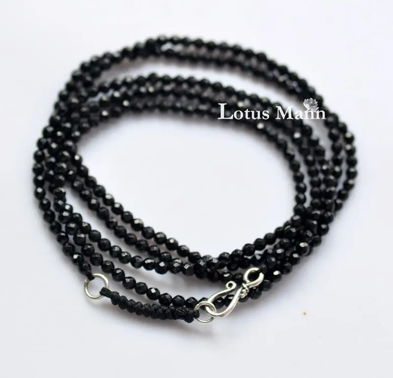 

Lotus mann Black Stone Single Wrap Bracelet (16cm)