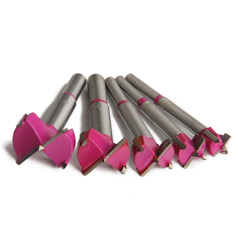 

5pcs Woodworking Core Drill Bit Set Alloy Steel15/20/25/30/35mm Wood Core Hole Saw Drilling Tools Shank Drill Hole Saw