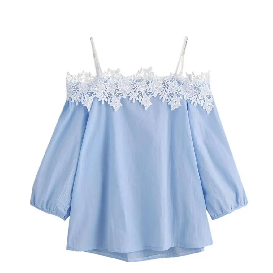 Женские топы и блузки, блузки, летняя блуза с разрезами на плечах, кружевной топ, женская блузка