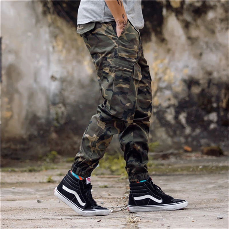 Hip Hip Streetwear Men's Camouflage Joggers Pants 2019 Men Women Cotton Cargo Pant Trousers Elastic Waist Harem Pant Men WJ184