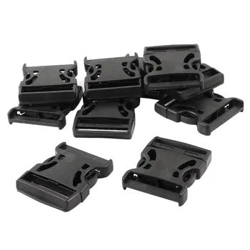 

50mm 5.1cm Strap Luggage Strap Plastic Quick Release Buckle 10 Pieces Black