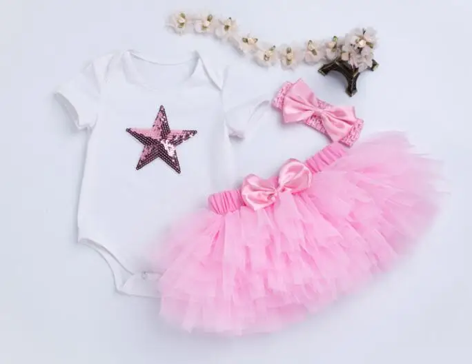 3 шт. Детские хлопковые топы с коротким рукавом и принтом звезд|dolls accessories|accessories for