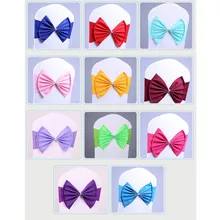 100 шт./лот эластичные ленты для свадебных стульев галстук-бабочка, алмаз полосы крепежная створка стула для вечеринки, дня рождения Банкетный стул украшения