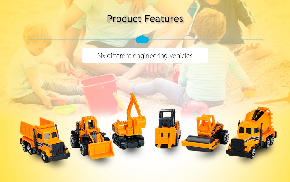Mini Engineering Car Diecast Alloy Construction Vehicle Dump-car (4)