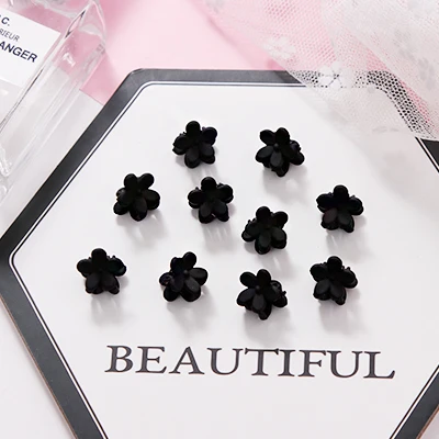 10pcs black 5/10 шт./лот для девочек милый маленький сливовых расцветок заколки для волос для детей прекрасные заколки для волос Заколки ободки Дети Мода женские аксессуары для волос - Цвет: 10pcs black