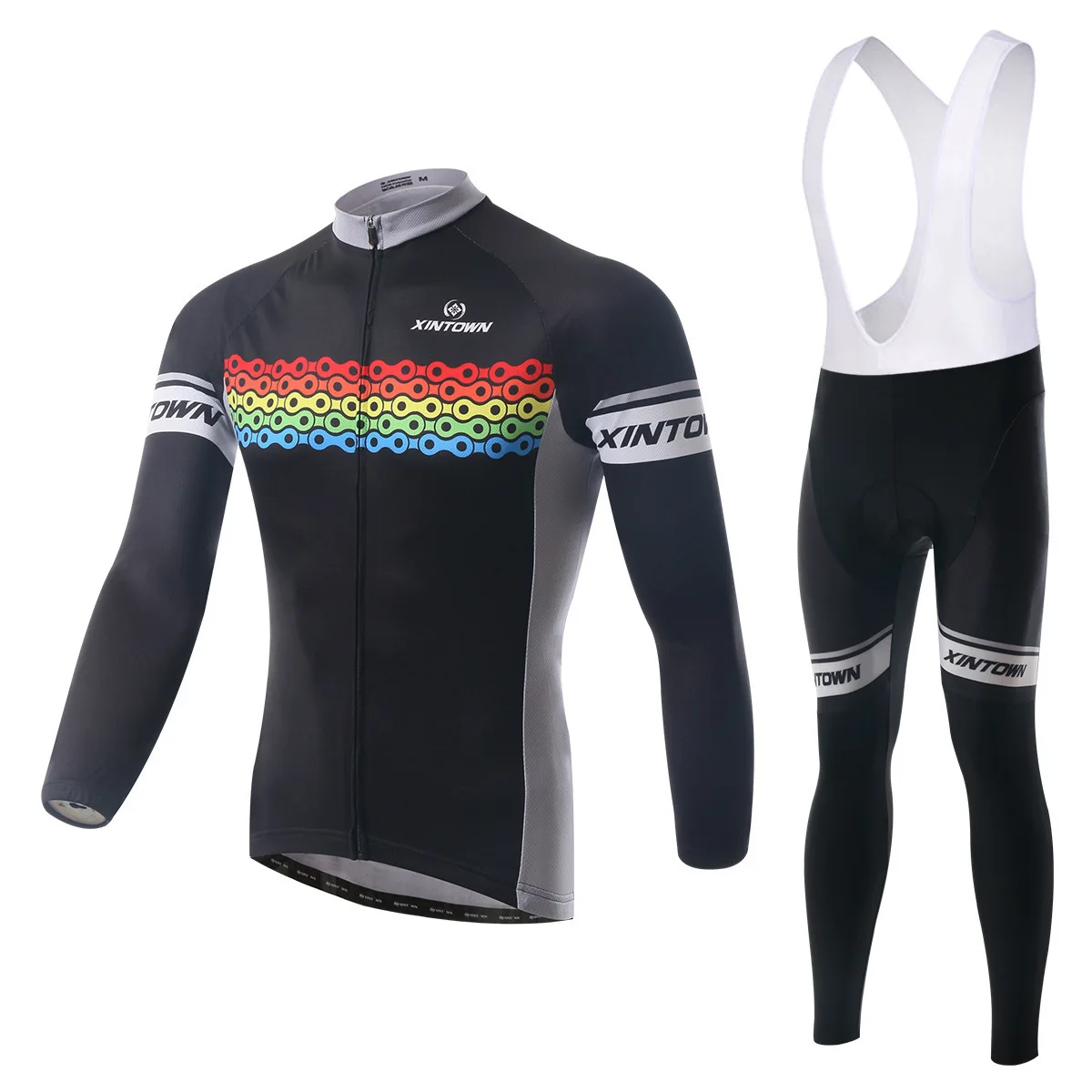 

BOODUN Chain Color Riding Suit Straps Long Sleeve Suit Bicycle Serve Catch Down Windbreak Keep Warm Function Underwear