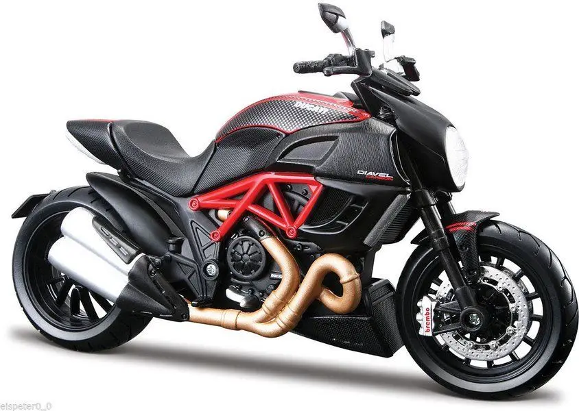 Maisto 1:12 Ducati Diavel углеродный Мотоцикл Велосипед литья под давлением модель игрушки в коробке