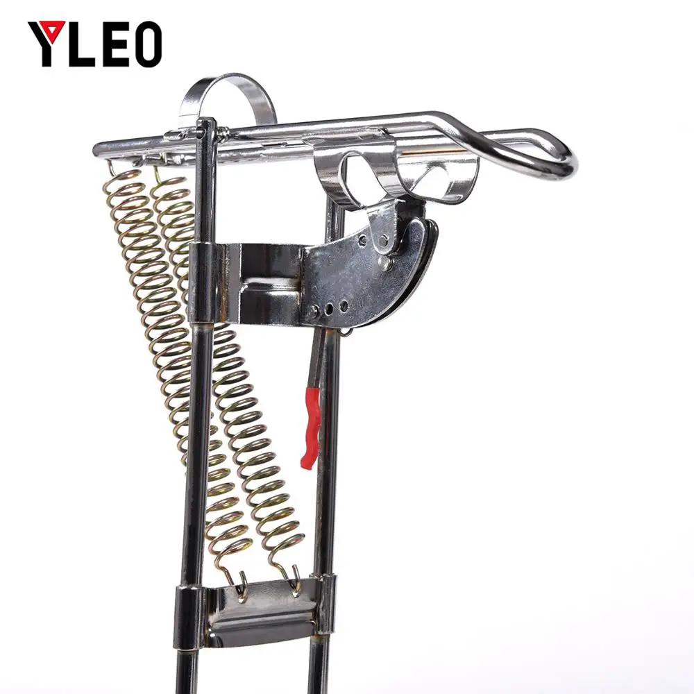

YLEO Automatic Double Spring Angle Fishing Pole High Steel Tackle Fish Bracket Rod Holder Fish Tackle Fishing Rods Accessories