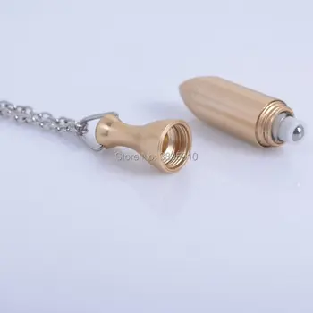 

Fashion Creative gold silver Perfume roll on Bottle neclaces & Pendants For Women Men F809