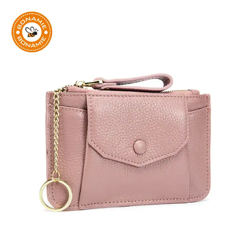 BONAMIE Koreanische Echtes Leder Zipper Beliebte Kleine ...