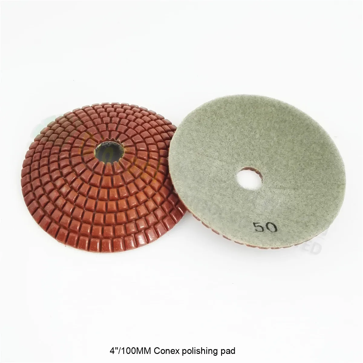 SHDIATOOL 6pcs 4" #50 bowl shaped wet diamond polishing pads marble granite ceramic Diameter 100mm convex sanding disc