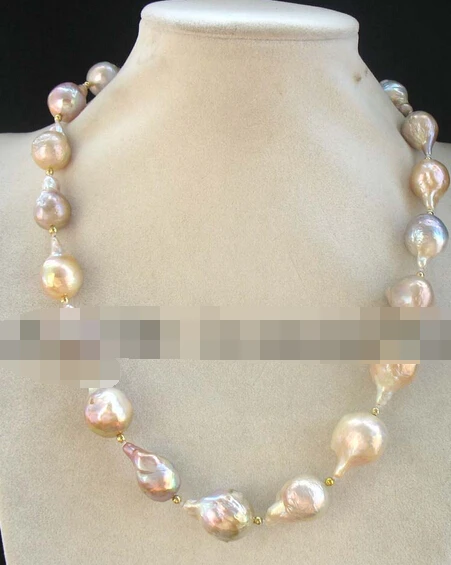 

ddh003770 freshwater pearl multicolor drop reborn keshi necklace