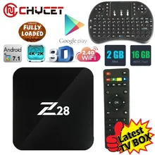 Chycet Z28 Tv box Android 7.1 TV Box RK3328 Cortex A53 1 GB/8 GB 2 GB/16G H.265 3D 4 K USB 3.0 WiF Smart tv box Media player PK X96