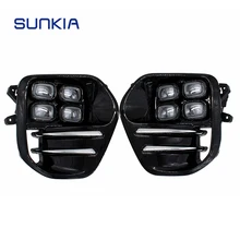 2 шт./компл. sunkia для Kia Sportage kx5 2016 2017 2018 DRL дневные Бег противотуманная стайлинга автомобилей дневной свет бесплатная доставка