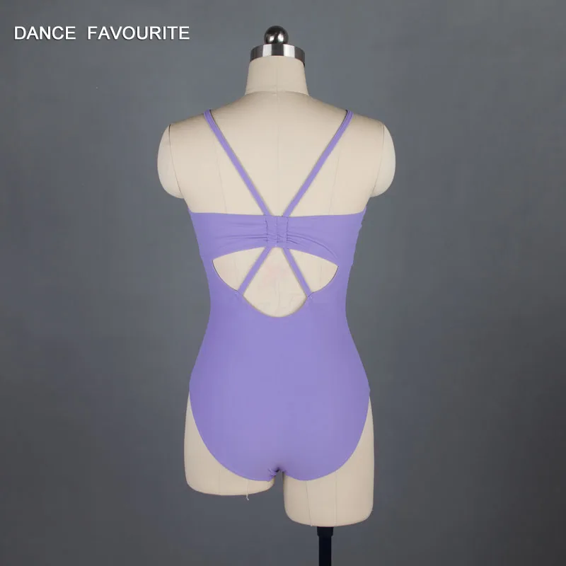 Дизайн матовой лайкра балетные трико шесть цветов Женская танцевальная одежда для взрослых балерина трико - Цвет: Lilac