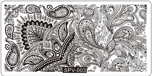 SPV ногтей штамповки пластины кружева цветок животный узор дизайн ногтей штамп штамповка шаблон изображения пластины трафаретные гвозди тоже - Цвет: SPV03