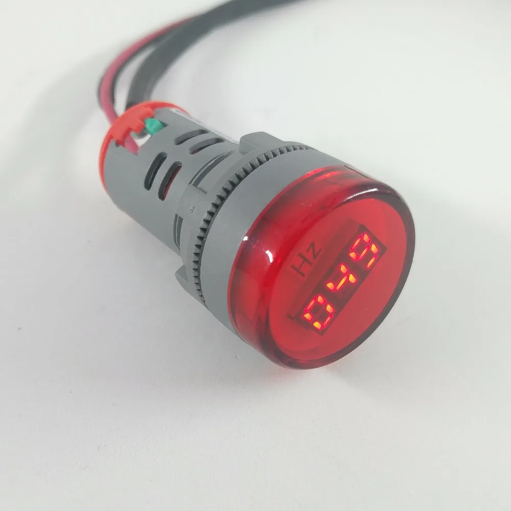 TOMZN AC 0 100 Гц 22 мм светодиодный индикатор частоты пилотный светильник красный