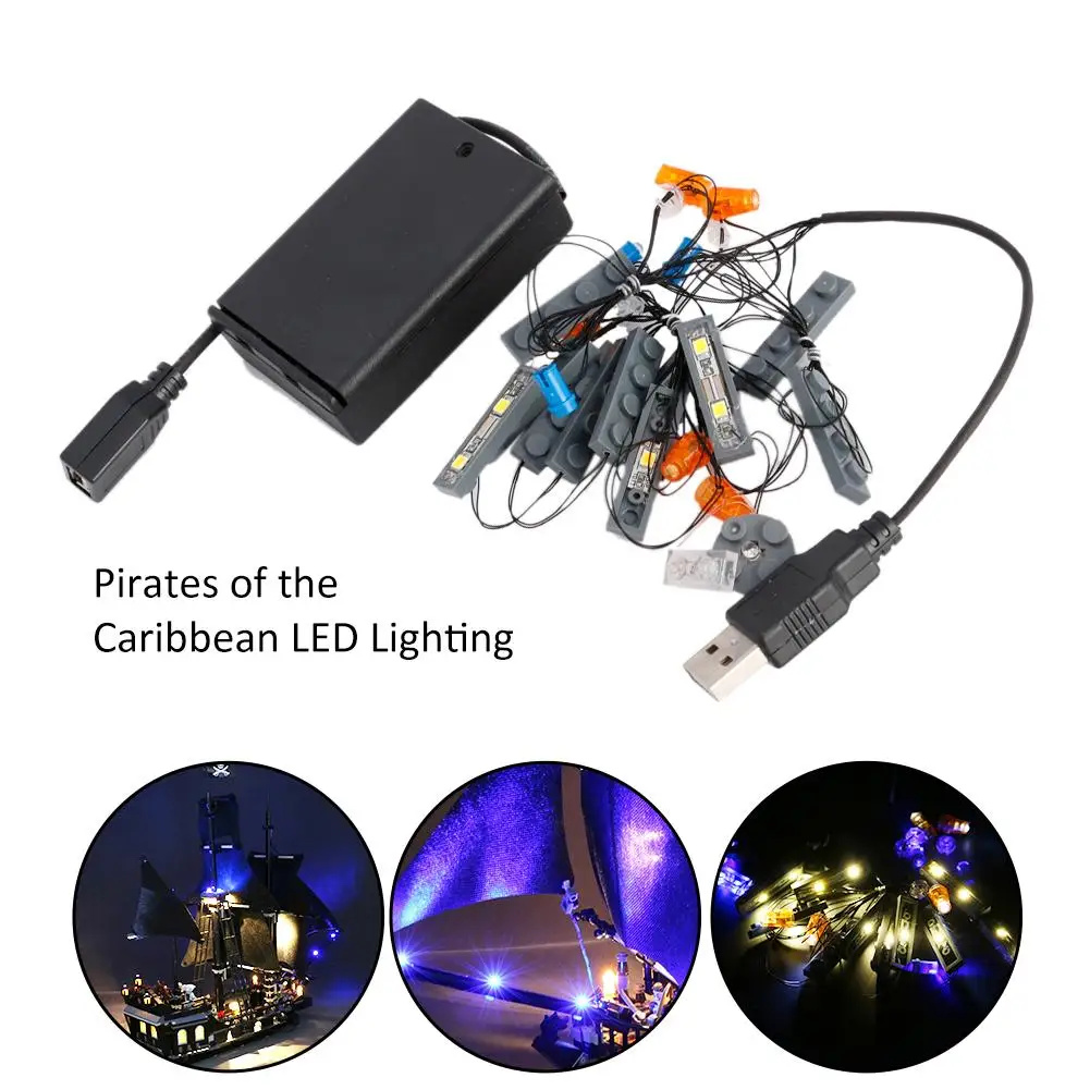 Светодиодный светильник ing Набор для лего Пираты Карибы Черная жемчужина строительные блоки для лего 4184(не включает набор автомобильных кирпичей