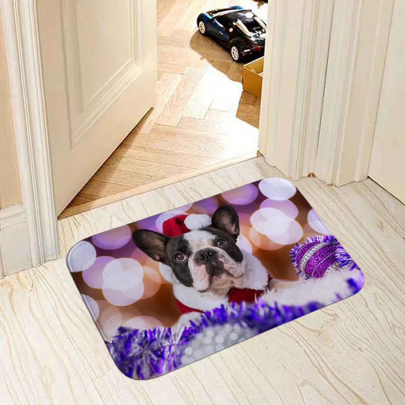 Modern home decorative door mat popular dogs pug/border collie/bull terrier/French bulldog photo print 40x60cm floor mat carpet - Цвет: MI 18