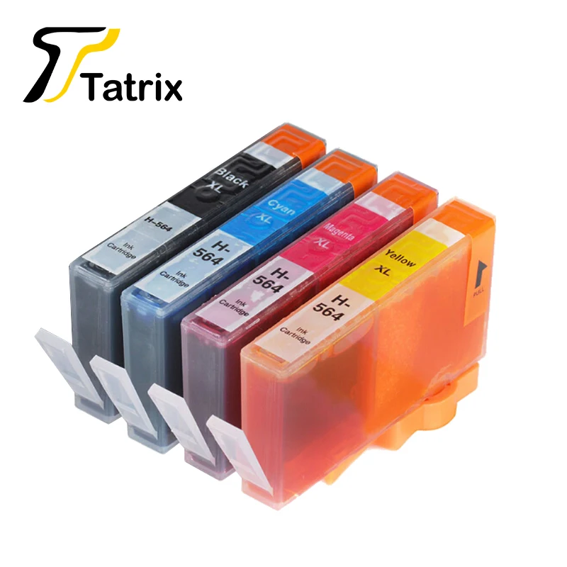 Tatrix 4PK для HP564XL принтера HP564 картридж HP C5324 C5370 C5373 C5380 C5383 C5388 C5390 5525 6510 C410a|ink cartridge|hp