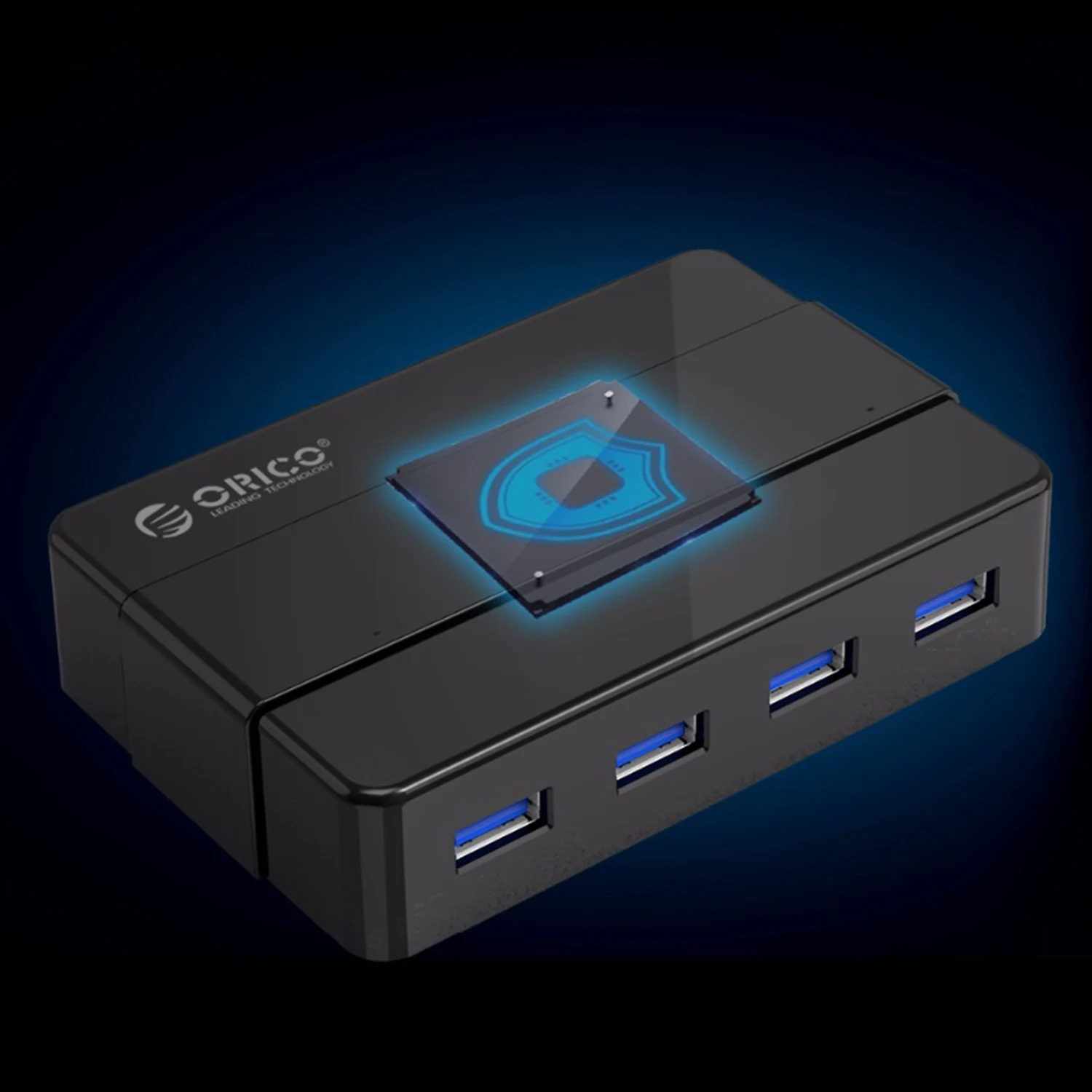 Orico 5 Гбит/с супер скорость 4 порты и разъёмы Usb 3,0 концентратор портативный 12 В 2A адаптеры питания через контроллер 3.3Ft для ноутбука Desktop