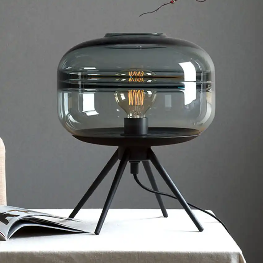 gray desk lamp
