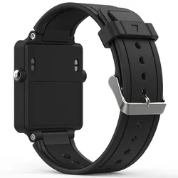 Silicone Sports Bracelet Watch Strap - Strap (Black)