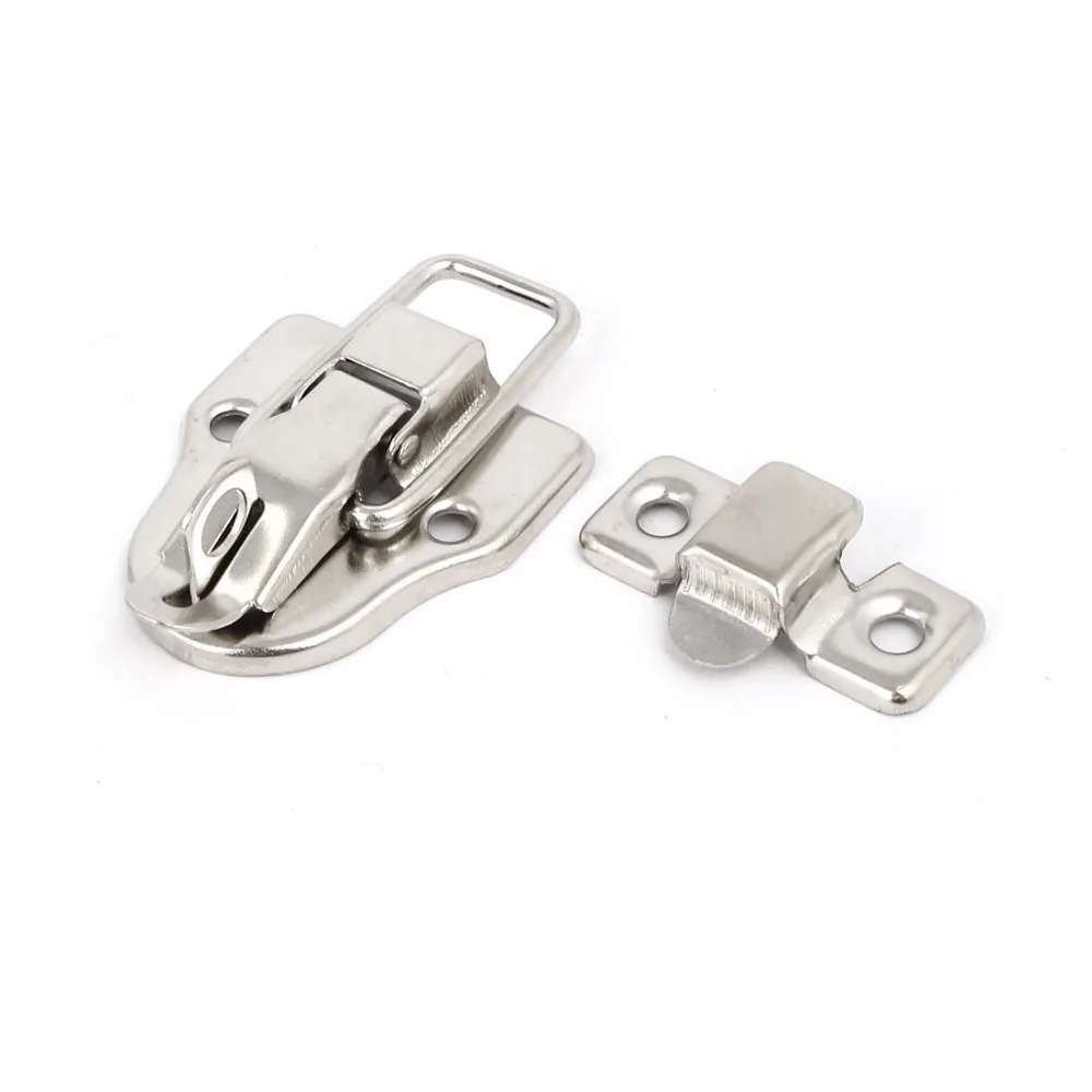 

2PCS Wood Box Toolbox Cabinet Metal Spring Loaded Latches Catch Toggle Hasp Hasps & Locks