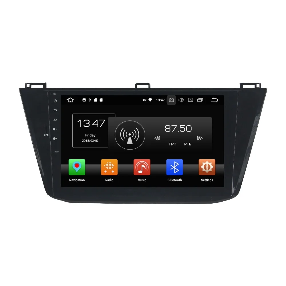 Excellent KLYDE 10.1" 1 Din 8 Core 4+32GB Android 8.0 Car Multimedia Player For Volkswagen For VW Tiguan 2016 Car Radio Car Audio 1024*600 0