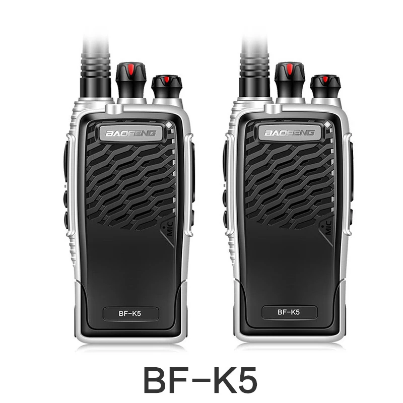 New Baofeng BF-K5 Professional Walkie Talkie 5W Handheld Two Way Radio UHF 400-470MHz BFK5 Ham PTT FM Transceiver 2pcs