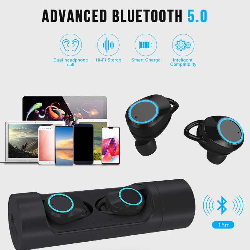

Bluetooth Wireless Headset Stereo Noise Reduction Portable Wireless Bluetooth Earphone Mobile Phone Handfree Waterproof