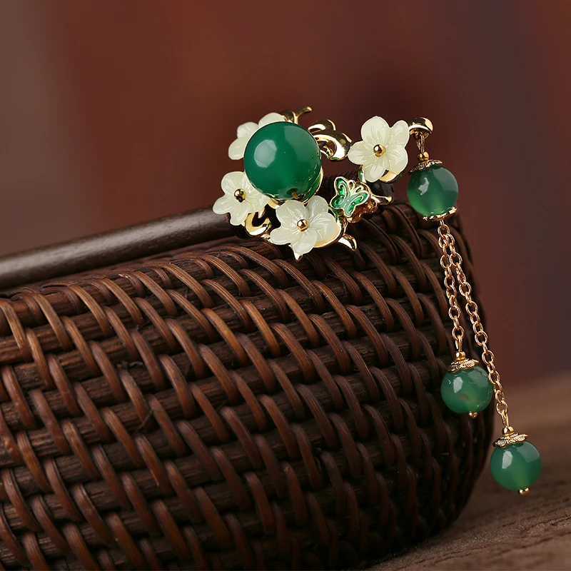 

Ancient wind step tassel chinese style hairpin head tiara hairpin jewelry Sen series fresh wind hair accessories Hanfu female