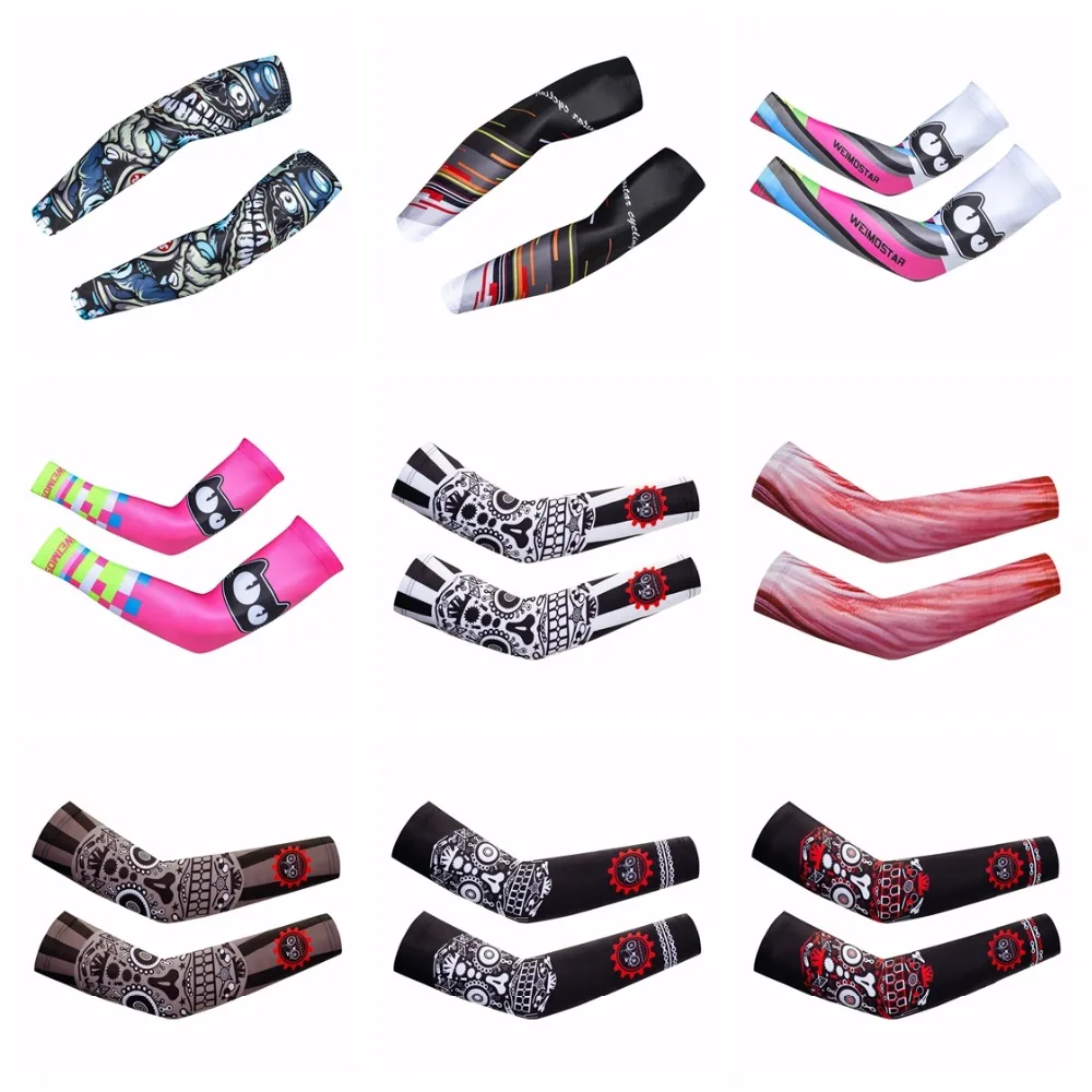 New Sun Protection Cuff Cover CHEJI Arm Sleeves Bike Bicycle Cycling Arm Warmers
