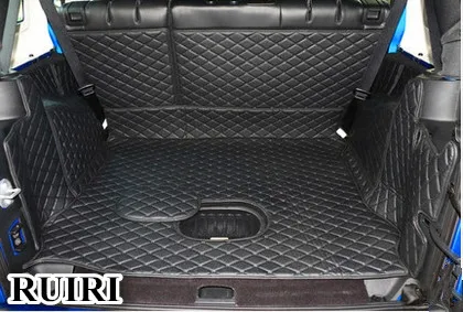 Top quality! Special car trunk mats for Jeep Wrangler JK 2017-2007 4 door durable cargo liner mat boot carpets 2015 |