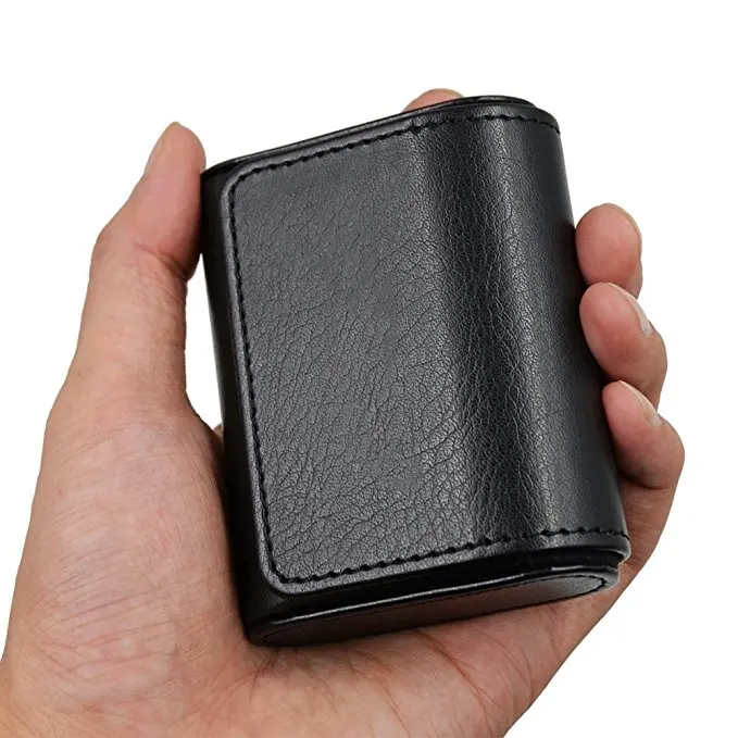 OKCSC In Ear Earphone Leather Case Bag Headphone Portable Box Headset Upgrade Cable Accessories Adapter Balance Plug Storage Bag