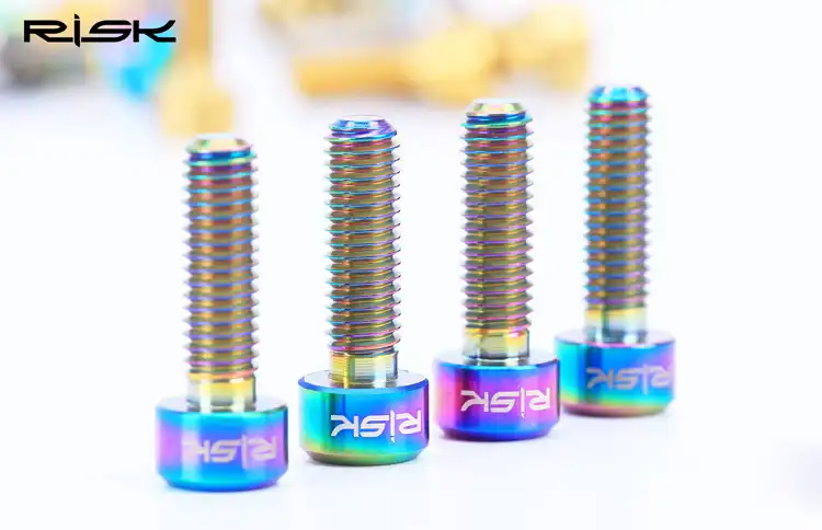 6 RISK M5*16//18mm Bike Stem Ti Bolts Fixed Screws for MTB Bicycle Seatpost Clamp