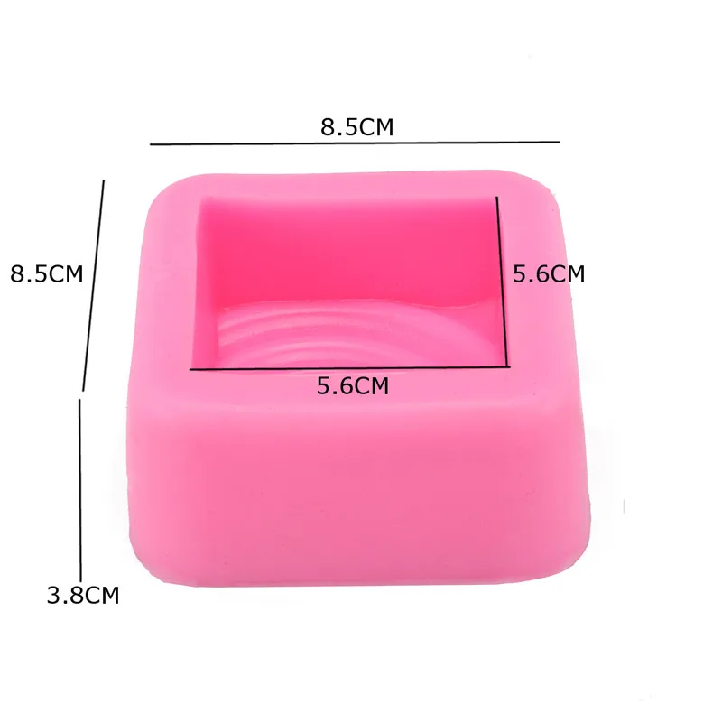 1pc 3D Square Shape Design Hand Made DIY Silicone Mold Soap Candle Muffin Baking Leaf Shaped Molds Fondant Cake Decorating Tools