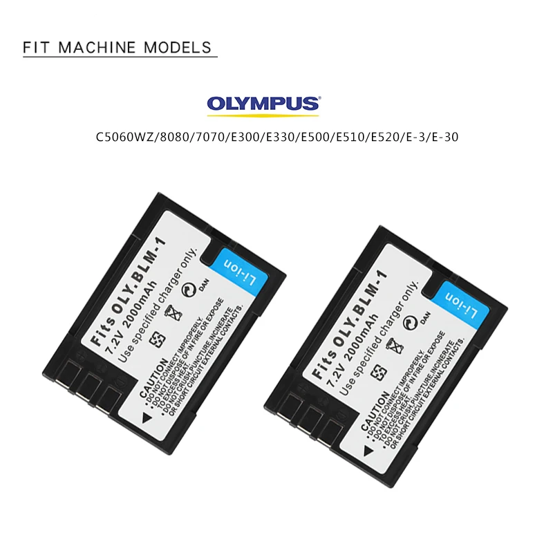 PS-BLM1 Батарея Камера 2000 ма-ч для цифровой камеры Olympus C-5060 C-7070 C-8080 E-30 E-300 E-330 E-500 E-510 E-520 E3 E30 BLM1 8,4 V Зарядное устройство