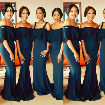 

Off Shoulder Mermaid Bridesmaid Dresses with Lace Wholesale Price Maid of Honor Wedding Party women Bridesmaid Dress