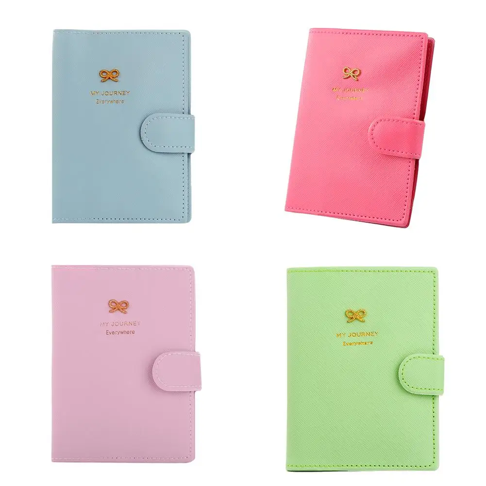 

2019 New Design Passport Holder Cover Ticket Card Case Sweet Bowknot Pu Leather Travel Wallet Gifts 9R3A