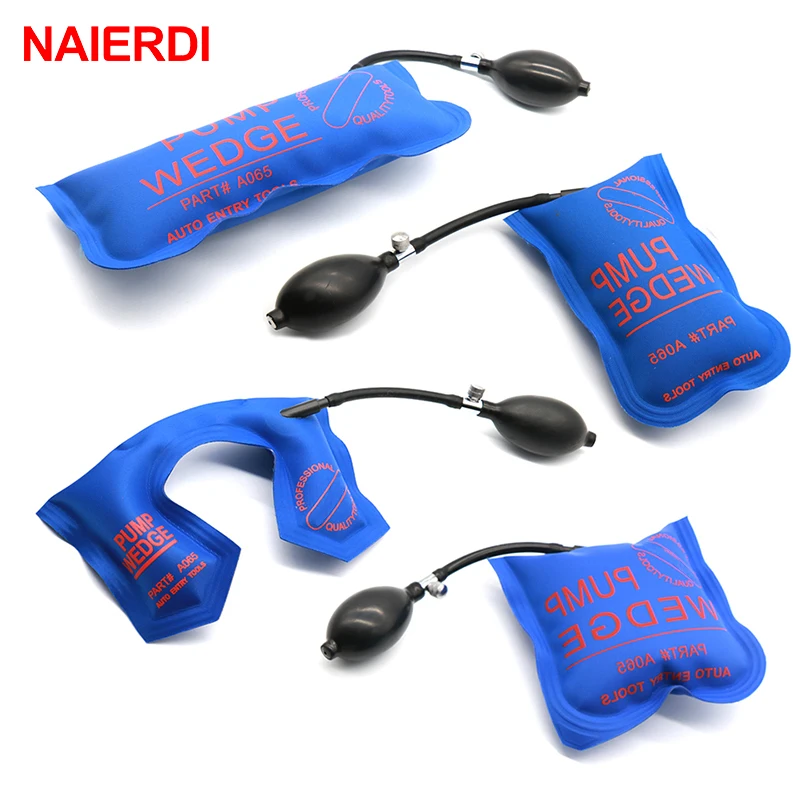 

4PCS Blue NAIERDI Pump Wedge Locksmith Tools Full Size Auto Air Wedge Airbag Lock Pick Set Open Car Door Lock Hardware Tool