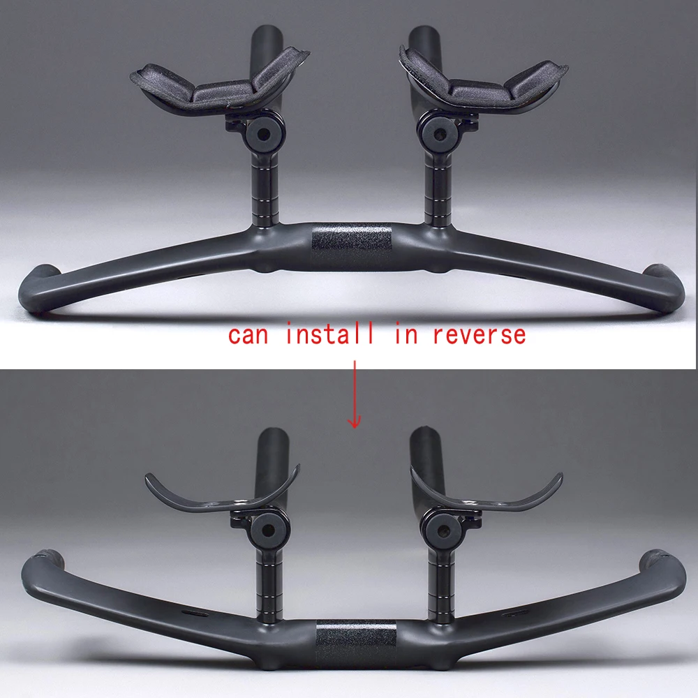 420 мм карбоновый руль TT Frame Time Trial Bike Rest Bar Triathlon Bicycle UD матовая Проставка Rising Blocks