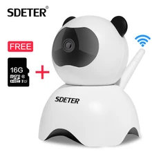 SDETER Wireless CCTV Security Camera Home Surveillance 720P IP Camera WIFI IR Night Vision Video Record W/ Free 16G Memory Card