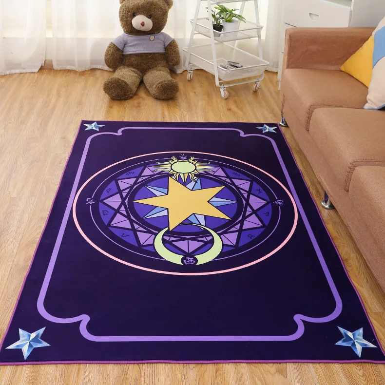 Zeegle Moon ковер со звездами коврик для гостиной для чистки ковров, для дома коврик противоскользящие ковры для детской спальни ковер прикроватный коврик коврики - Color: Dark purple stars