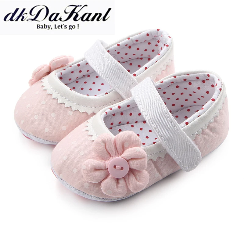 

dkDaKanl Baby Girl Shoes Anti-slip Rubber Soles Newborn Baby Shoes First Walkers Toddler Shoes GXY057