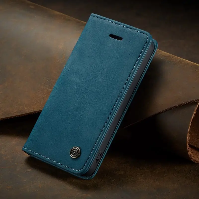 Чехол s для iphone 5s 5 SE, чехол, Роскошный Матовый Магнитный кошелек, флип-чехол для телефона, кожаные сумки для Apple iphone 5 s e, чехол-книжка - Цвет: Blue